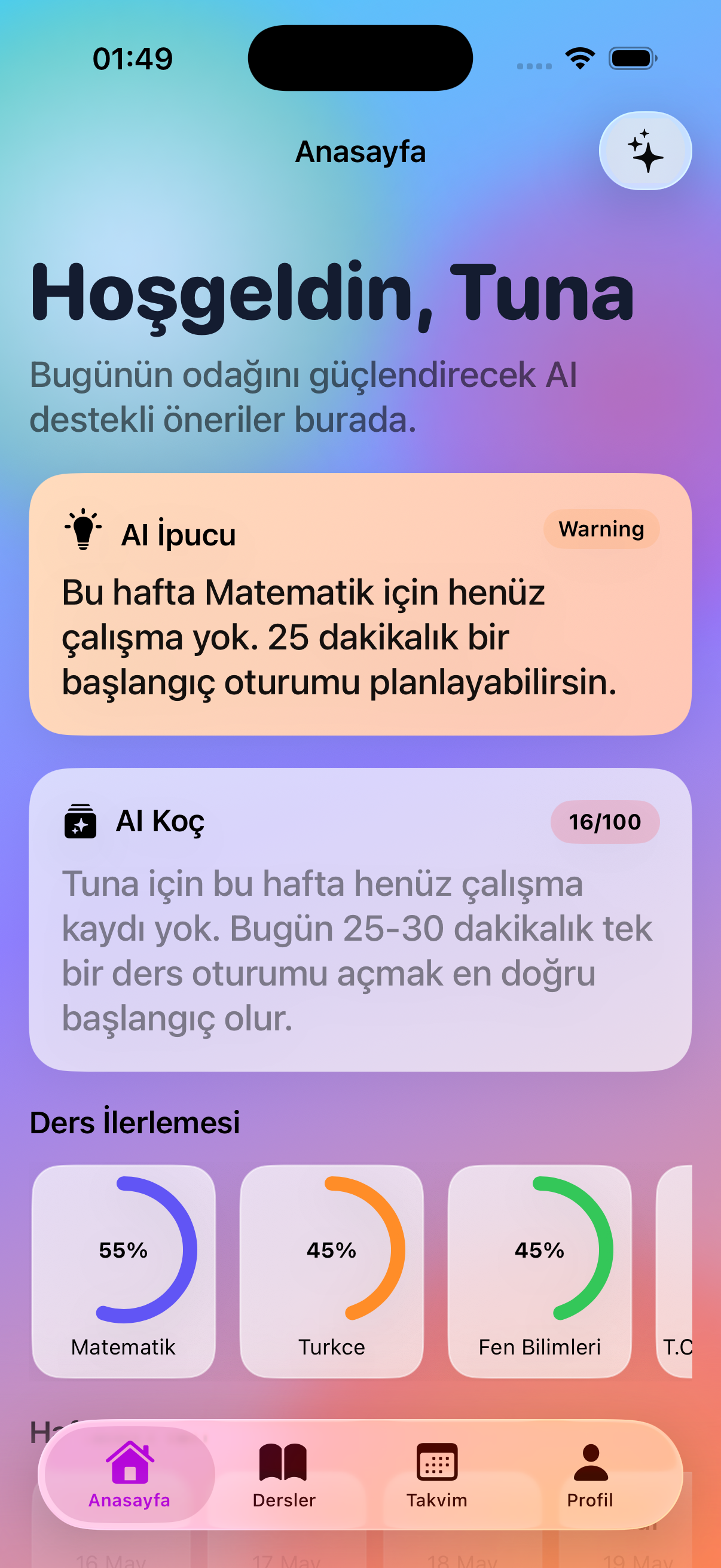 Nexora Haftalık Plan