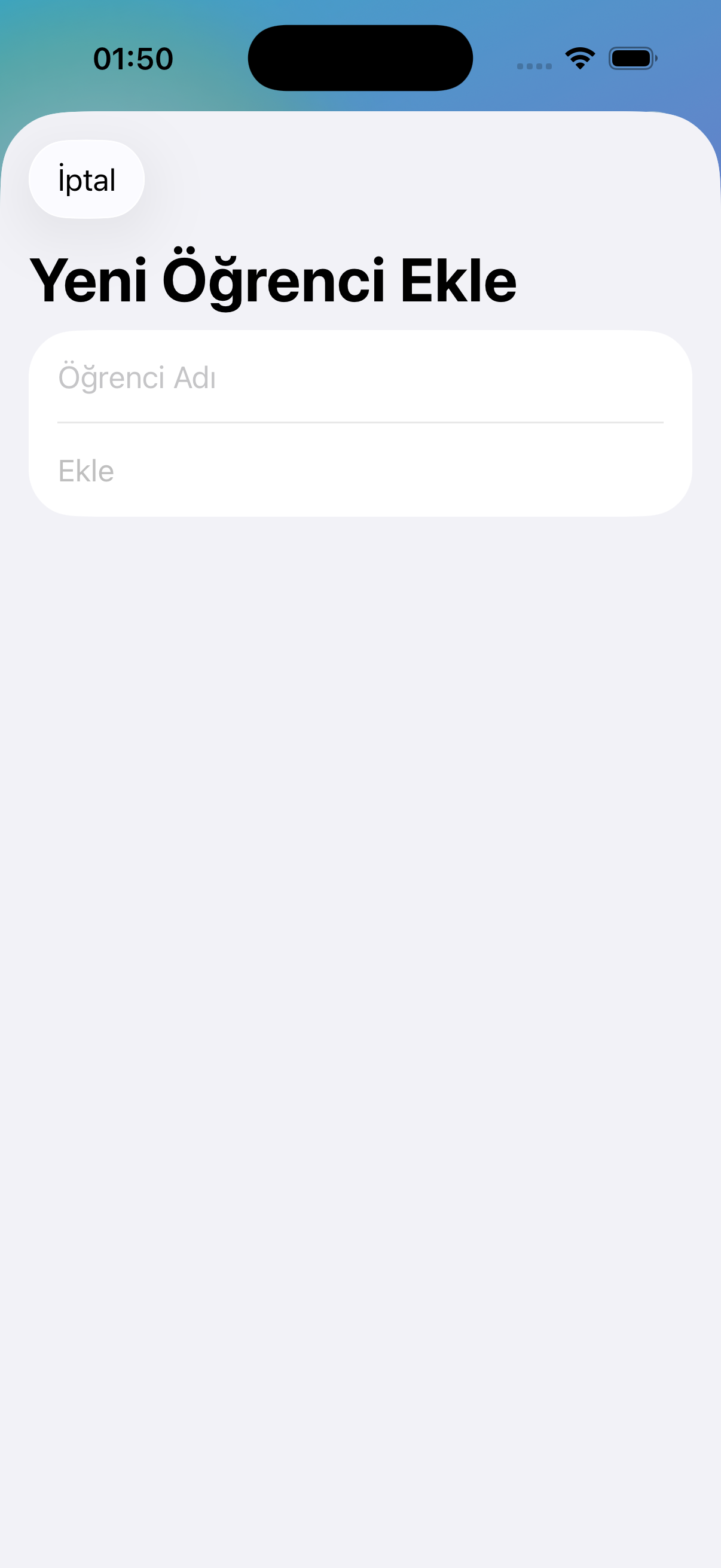 Nexora Yeni Öğrenci Ekle